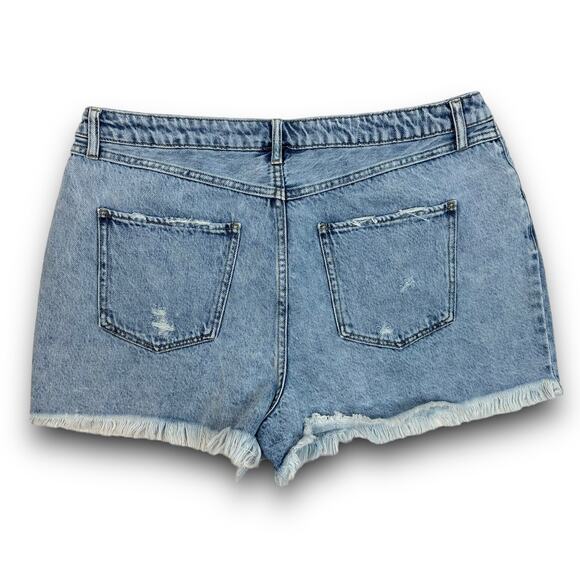 House of Harlow 1960 Denim Jean Cutoffs Shorts Button Fly High Waist Size 32 - Picture 3 of 4